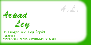 arpad ley business card