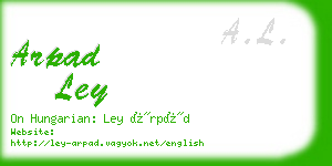 arpad ley business card